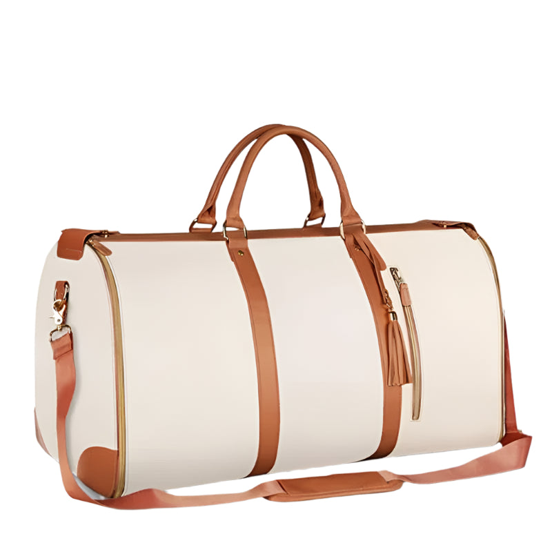 Stylish & Spacious Foldable PU Leather Duffel Bag for Women - Perfect for Travel & Business!